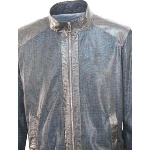 Mens Handmade Slim Fit Genuine Printed Motorcycle Leather Jacket | Mens Vintage Slim Fit Biker Pouch Leather