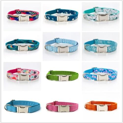 Dog Collar Personalized Nylon Pet Dog Tag Collar Custom Puppy Cat Nameplate Collars Adjustable For Medium Large Dogs Engraved