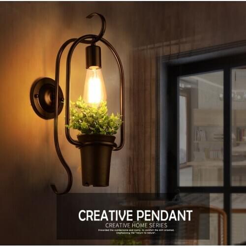 NEW Art plant wall light simple modern bedside lamp creative personality aisle living room corridor lamp wall lamp E27