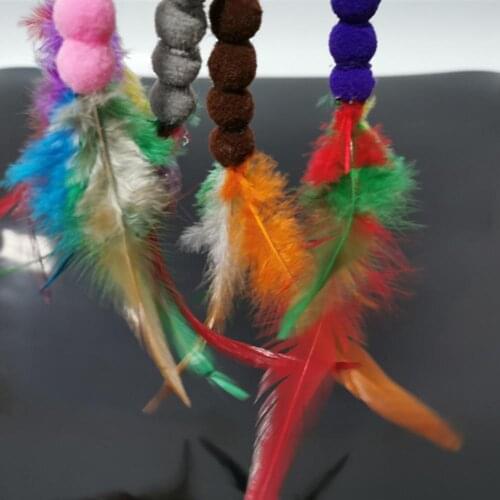 Plush Short rod Hairy Ball String Funny Cat Stick Toy Cat Chewer Pet Supplies