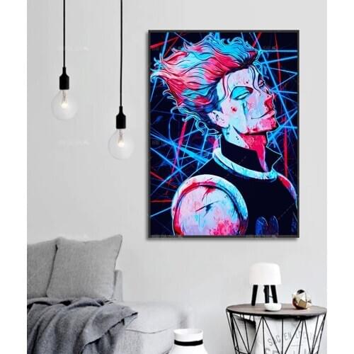 Nordic Posters Wall Art Canvas Painting HunterxHunter Hisoka Morow HxH Anime Canvas Art Canvas Painting For Living Room Decorati