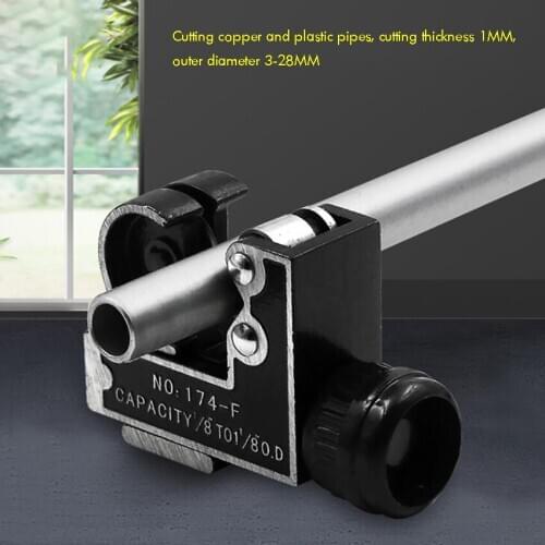 Adjustable Mini Steel Tube Cutter Tool, Pipe Cutter, Cutting (3-28mm) 1/8 inch to 1-1/8 inch Copper and Plastic Tube Pipe