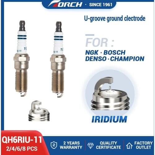 China Original TORCH QH6RIU-11 Iridium Spark Plug Replace for NGK ILTR6E11 for MAZDA CX-9 SPORT 2008-2014 3.7L/227