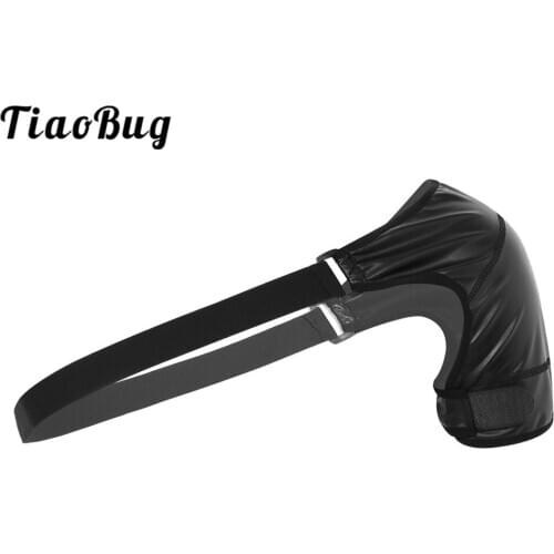 TiaoBug Hot Sexy Men Wet Look Faux Leather Elastic Single Shoulder Strap Punk Gothic Crop Tops Nightclub Rave Costume Harness