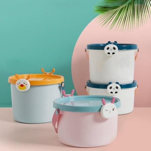 Baby toy storage bucket plastic children bucket large block sorting box with portable storage box Organizer Bin Handle
