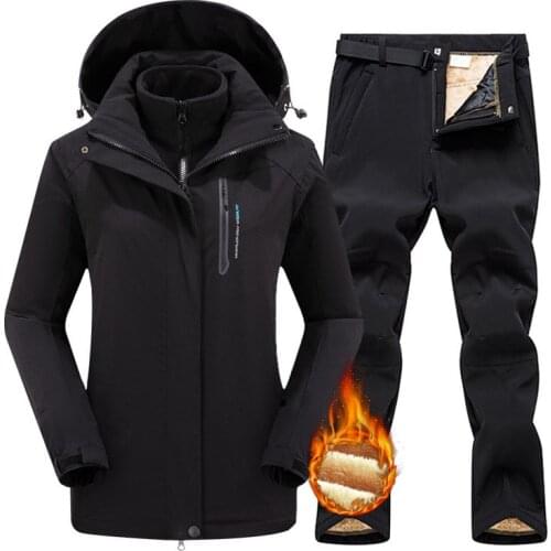 Ski Suit Women Winter Outdoor Windproof Waterproof Ski Jackets Warm Snow Pants Sets Skiing And Snowboarding Jacket Women Brand