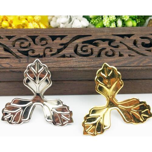 20pcs 38mm Filigree Trefoil Wraps Metal Charms For Embellishment Scrapbook DIY Jewelry Metal Craft Wraps