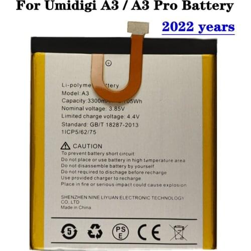 3300mAh UMI Battery For Umidigi A3 / A3 A 3 Pro A3Pro High Quality Li-polymer Bateria
