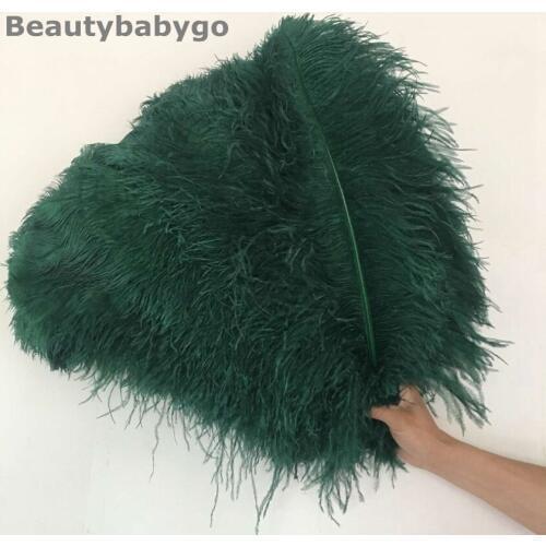 25pc/lot Natural Emerald Green Ostrich Feathers 70-75cm Colorful Feather Decoration Wedding Party Plumage Decorative Celebration