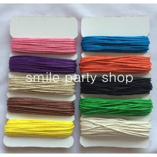 4pack/lot (160yards) 12 mix color colored waxed hemp twine 1mm hemp rope for DIY Craft gift , bracelet Packing