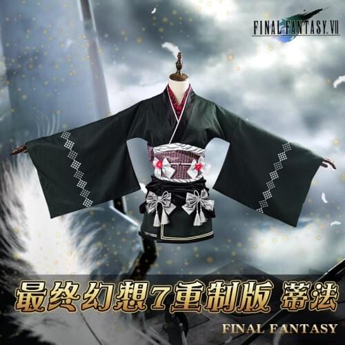 Anime Final Fantasy 7 Remake Tifa Lockhart Gray Uniform Daily Kimono Dress Cosplay Costume Women Halloween FreeShipping 2020 New