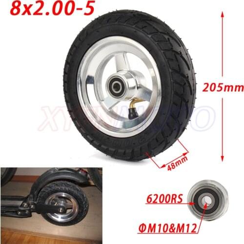 8x2.00-5 tubeless wheel DIY 8*2.00-5 vacuum wheel with alloy hub for KUGOO S1 S3 Electric Adult Scooter