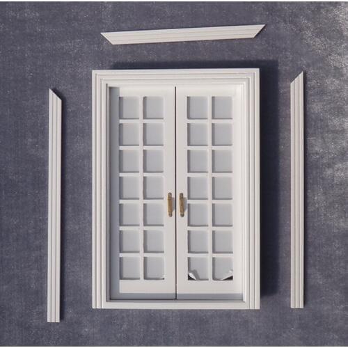 G07-X401 children gift Toy 1:12 Dollhouse mini Furniture Miniature rement Doll accessories DIY 28 grid double door 1pcs