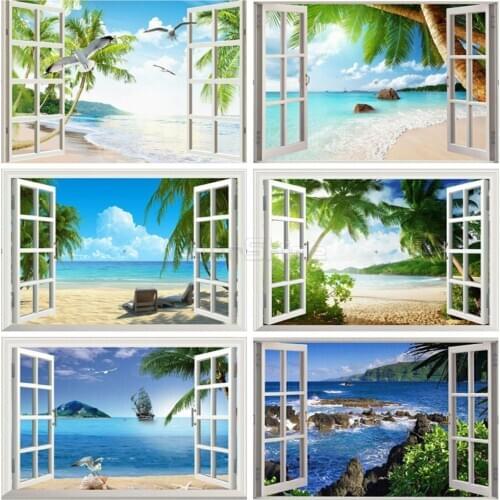 EverShine 5D Diamond Painting Full Square seaside Diamond Art Mosaic Embroidery Cross Stitch Sale Window Wall Decoration