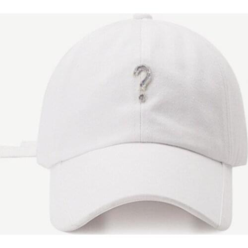 Cotton Question Mark Baseball Cap Mens and Womens Fashion Stretch Cap Unisex Hip Hop Cap Embroidered Summer Sun Hat Gorras