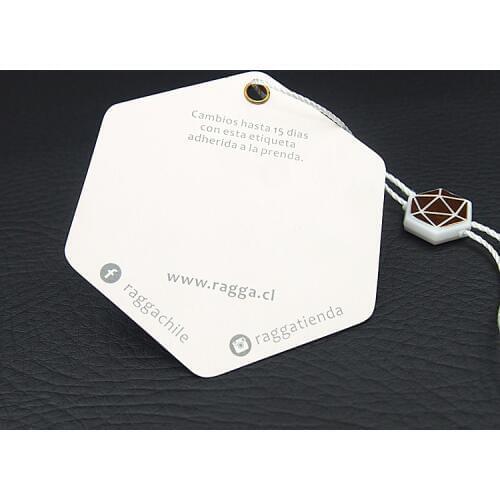 Cotton paper garment one color print cardboard white paper hang tag by customized design