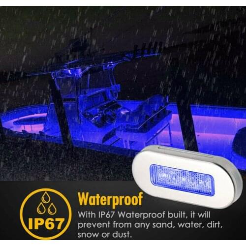 4pc Deck Cabin Led Marker Light Waterproof Marine Boats Parts Lighting Blue 12v