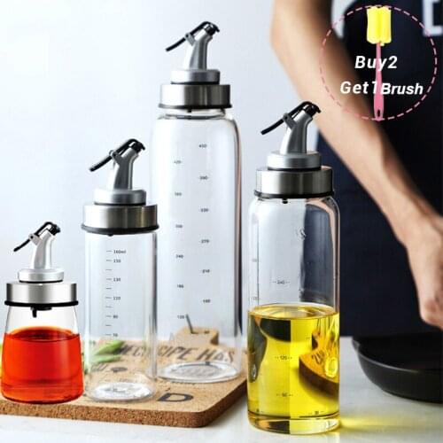Kitchen Baking Oil Cook Oil Empty Bottle Vinegar Bottle Oil Dispenser Cooking Tool Cooking Glass Oil Storage Jar Glass Container