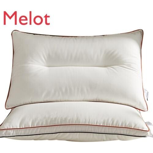 Fashion Environmental Protection Sleeping Neck Pillow Household Thickened Soft Pure Cotton Feather Fabric Pillow Interior