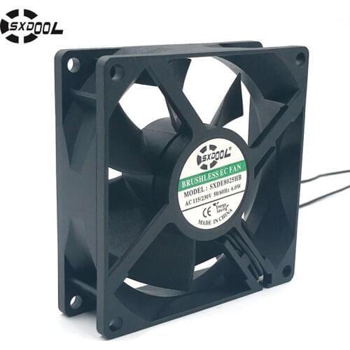 SXDOOL SXDE8025HB Brushless aial fan motor ec fans 80*80*25mm 80mm ac 110v 115V 220v 230V 50/60Hz 6W 3000RPM 36.5CFM customized