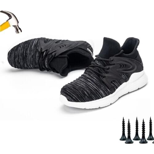 JUBANG 2020 New Summer Indestructible Work Shoes Men Steel Toe Air Safety Boots Anti-smashing Men Construction Boots Safety Work