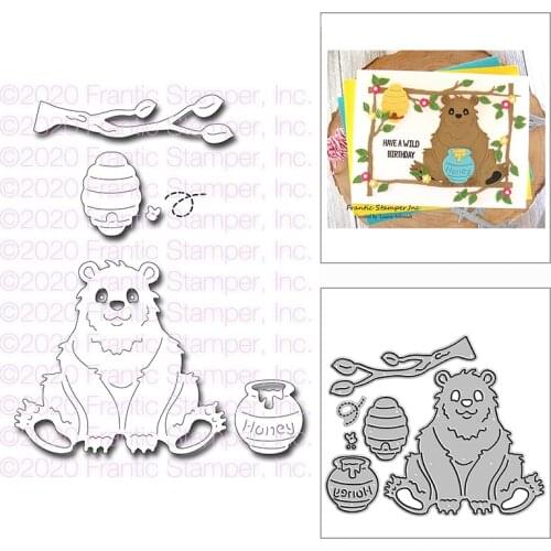 New Cute Bear Animal Craft Embossing Mold 2021 Metal Cutting Dies for DIY Decorative Scrapbooking Album Card Making No Stamps