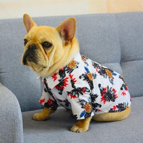 Dog Shirts for Small Large Dogs Simple Hawaiian Shirt for Dogs Disigner Dog Clothes for French Bulldog Puppy Summer Pet Clothes