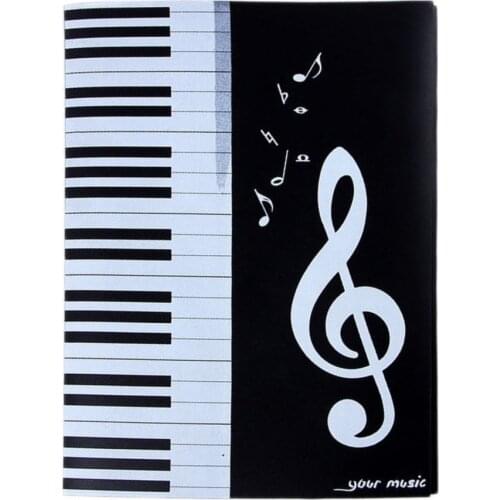 Organizer Sheet Note Case Document File Six-Page Clips Four Sides Concert Instrument Player Music Folder A4 Storage Piano