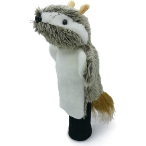 Plush Squirrel Golf Fairway Woods Headcover Hybrid Golf Head Cover Animal Sporting Goods Mascot Novelty Funny Gift