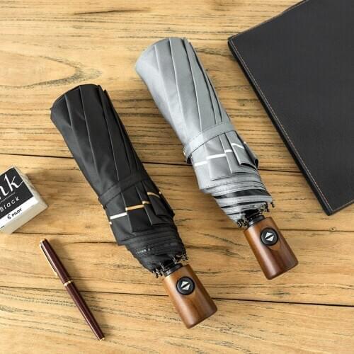 Fully automatic business mens umbrella reinforcement wind resistance personality trend creative simple sun umbrella