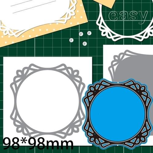 98*98mm LACE CIRCLE Metal Cutting Dies for DIY Scrapbooking Photo Album Embossing Paper Card