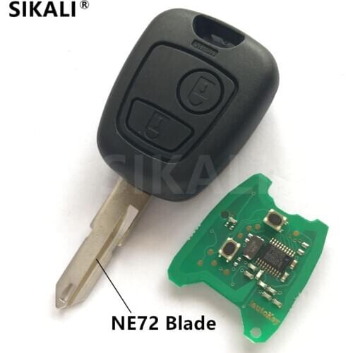 Remote Car Key DIY for 206 207 Vehicle Control Alarm with NE72 Blade for Peugeot