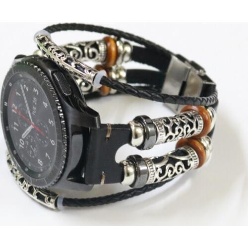 Genuine Leather Watch Strap for Amazfit Pace Stratos 2 Band 22MM Wrist Strap for Samsung Gear S3