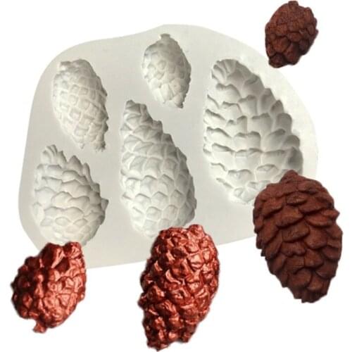 Chocolate Candy Sugar Craft Exquisite Pine Cones Paste Mold Cake Decorating Tools Family Art Silicone Soap Mold Kitchen M6CE
