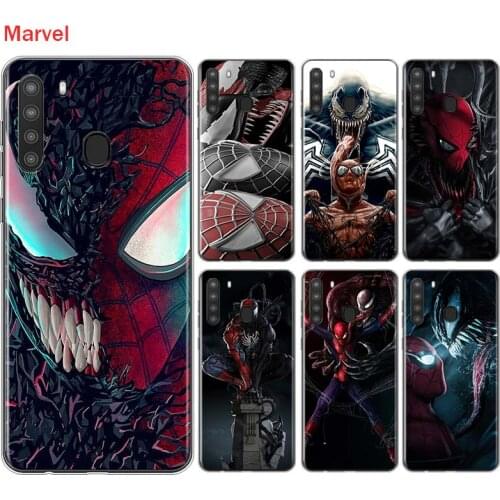 Silicone Cover Spiderman And Venom For Samsung Galaxy A01 A11 A12 A22 A21S A31 A41 A42 A51 A71 A32 A52 A72 Phone Case