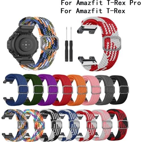 Nylon Replacement Wristband for Amazfit T-Rex /T-Rex Pro Smart Watch Strap For Xiaomi Huami Amazfit T Rex Smart Watch Band