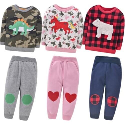 New Baby Boys Sweatshirts childrens 2pcs/lot boy Patchwork style letters sports sweater Kids Fashion 2 piece sets