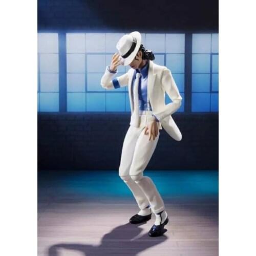 SHF Michael Jackson Figure Smooth Criminal Moonwalk Anti-gravity Action Figure Model Toy Doll Gift