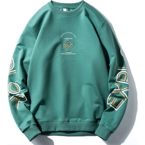 New Arrival Spring Autumn Fashion Men Printed O-neck Casual Hoodies Size M L XL XXL 3XL