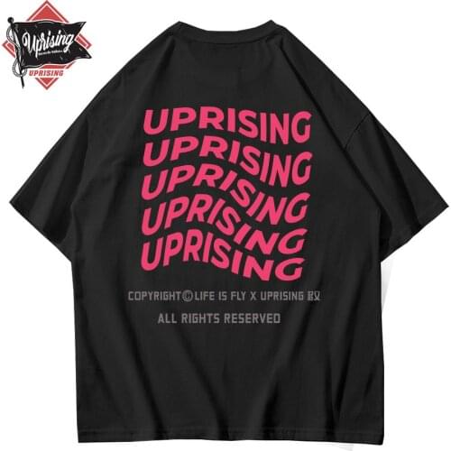 Uprising New Spring men Fashion Luxury Letter Pattern T-Shirt Female Casual High Quality Brand Tops men Cotton Tees