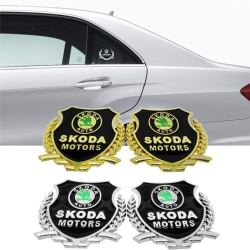 Car Exterior Metal Badge Sticker Decoration for Skoda Yeti Kamiq Superb 2 Rapid Kodiaq Fabia Octivia A5 A7 Karoq Citigo Vision S