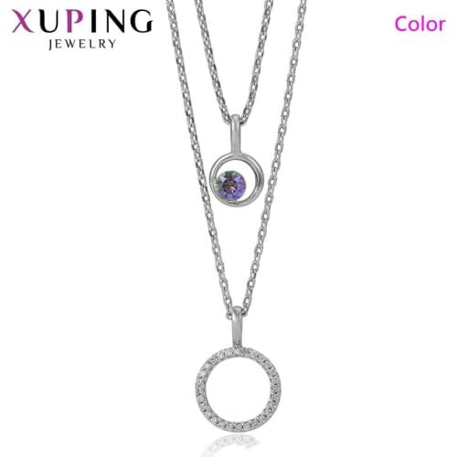 Xuping Jewelery Fashion Special Popular Design Crystals Necklace for Women Exquisite Gifts 45501