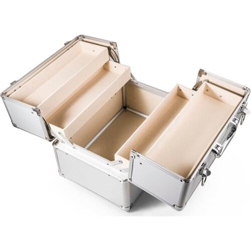 Storage box Double open medicine box aluminum alloy belt lock large and medium size multi-layer household medicine receiving box