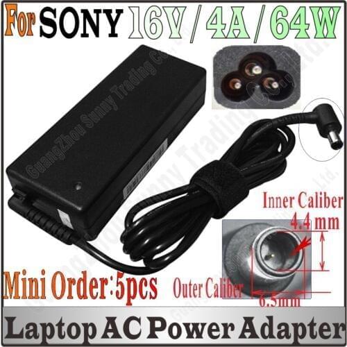 DHL Ship 50pcs 16V 4A AC Power Adapter Charger For so/ny PCGA-AC16V6 VGP-AC16V8 VGP-AC16V7 PCGA-AC51 PCGA-AC5E With High Quality