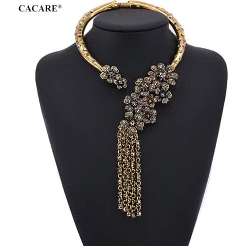 Big Chocker Long Fringe Large Necklace Maxi Women CHEAP Fashion Jewelry Collares Metal Statement 2 Choices F1106 Bohemian