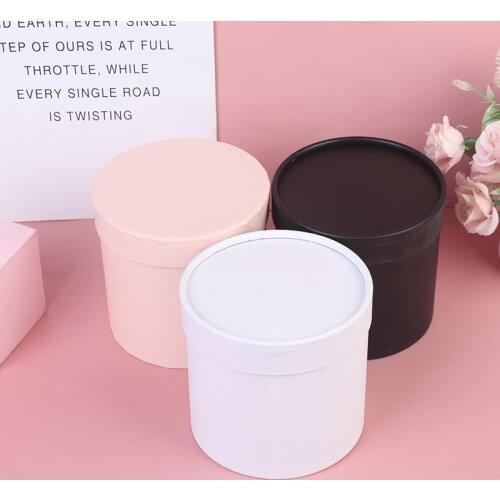 1 PC Round Flower Paper Boxes Hold The Bucket Gift Packaging Box Party Gift Box Candy Bar Party Wedding Gift Storage Box