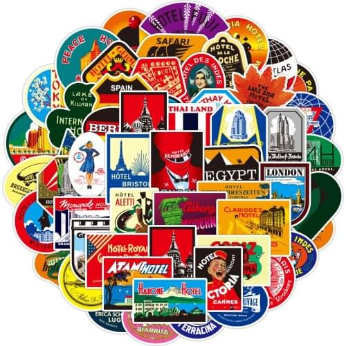 10/30/50PCS Outdoor Travel Graffiti Sticker Waterproof Laptop Scooter Motorcycle Refrigerator Water Cup Sticker Wholesale