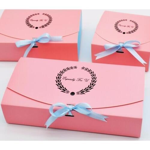 10Pcs/lot Paper Pink Boxes, Boxes For Chocolates ,Pink Cupcake Cake Box , Gift Cardboard Boxes