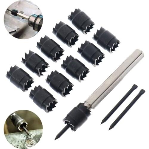 13Pcs HSS Rotary Spot Weld Drill Remover Sheet Metal Hole Cutter Panel Separator