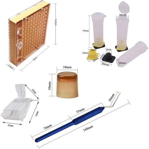 155pcs Complete queen rearing system kit king cultivating box plastic bee bees cells Cell cups cupkit cage beekeeping tools